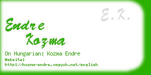 endre kozma business card